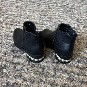 Catherine Malandrino Black Ankle Boots with Silver Accents